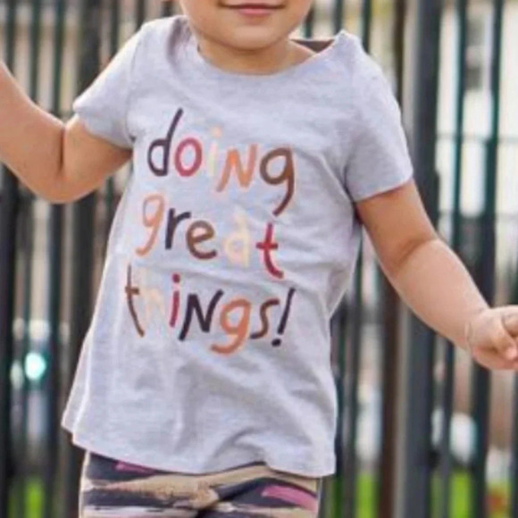 Cat & Jack Doing Great Things Graphic Short Sleeve Tee Shirt Fall Colors Unisex - Picture 10 of 10